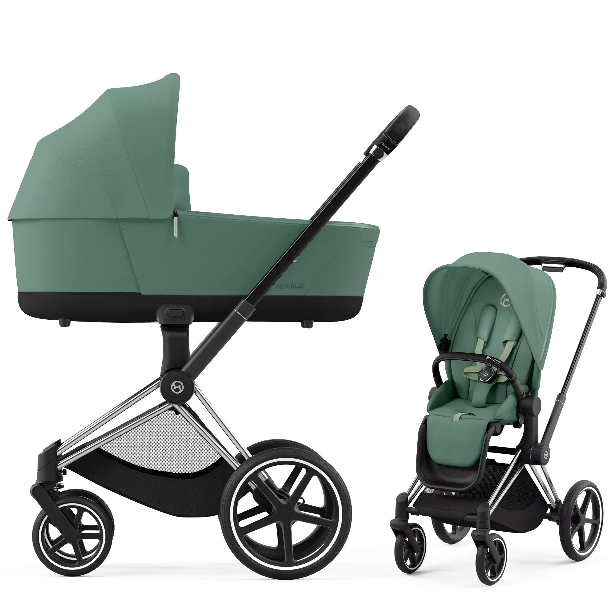 Cybex Priam 4.0 - 2w1 | Leaf Green (Chrome Black Frame)