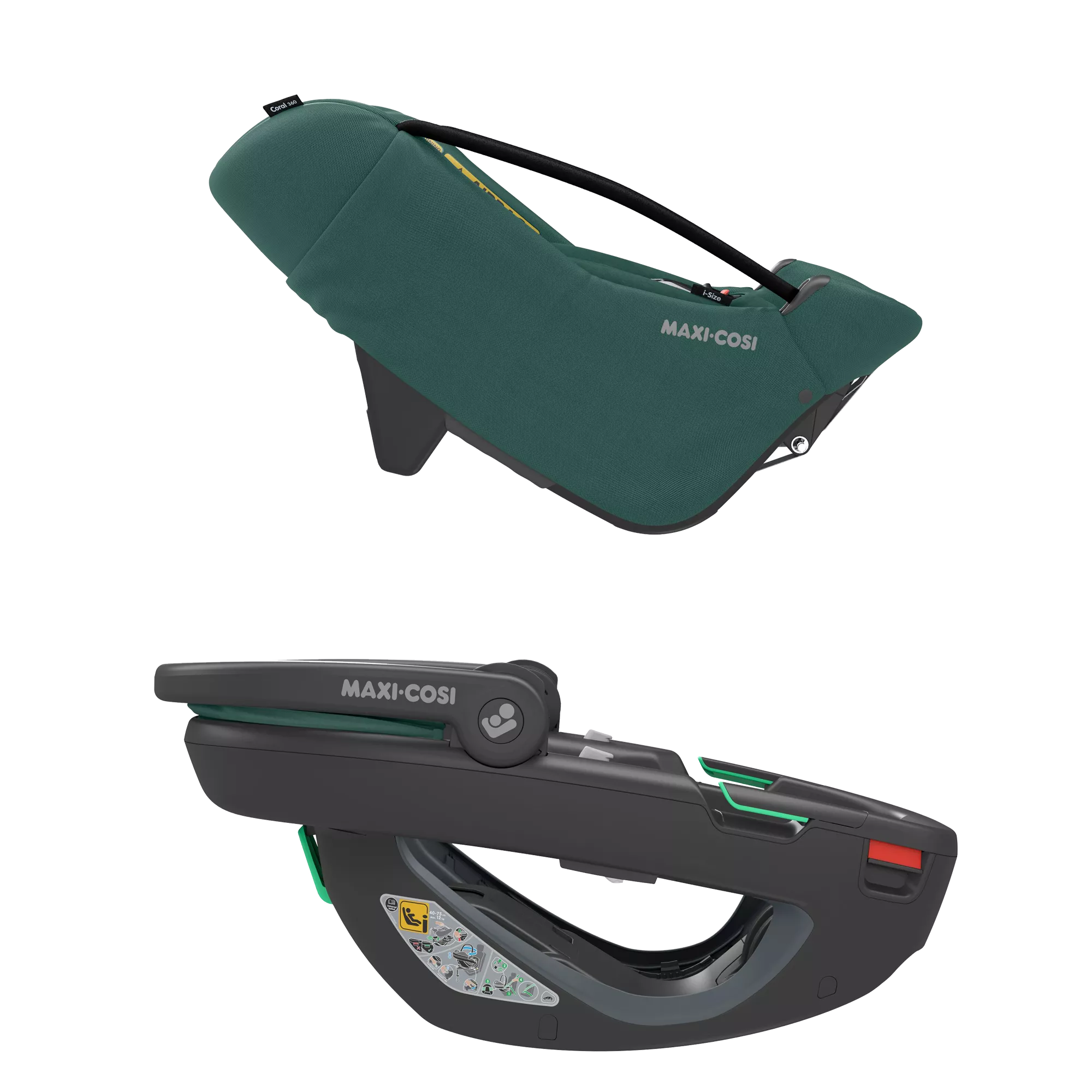 Maxi-Cosi Coral 360+baza FamilyFix 360 Pro | Essential Green
