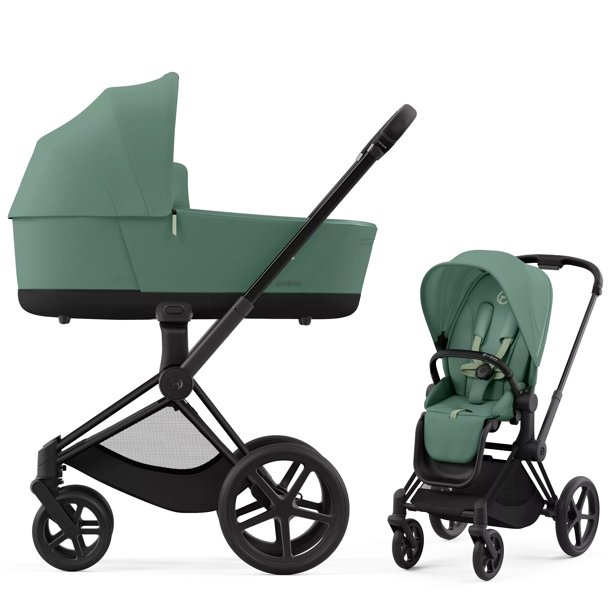 Cybex Priam 4.0 - 2w1 | Leaf Green (Matt Black Frame)