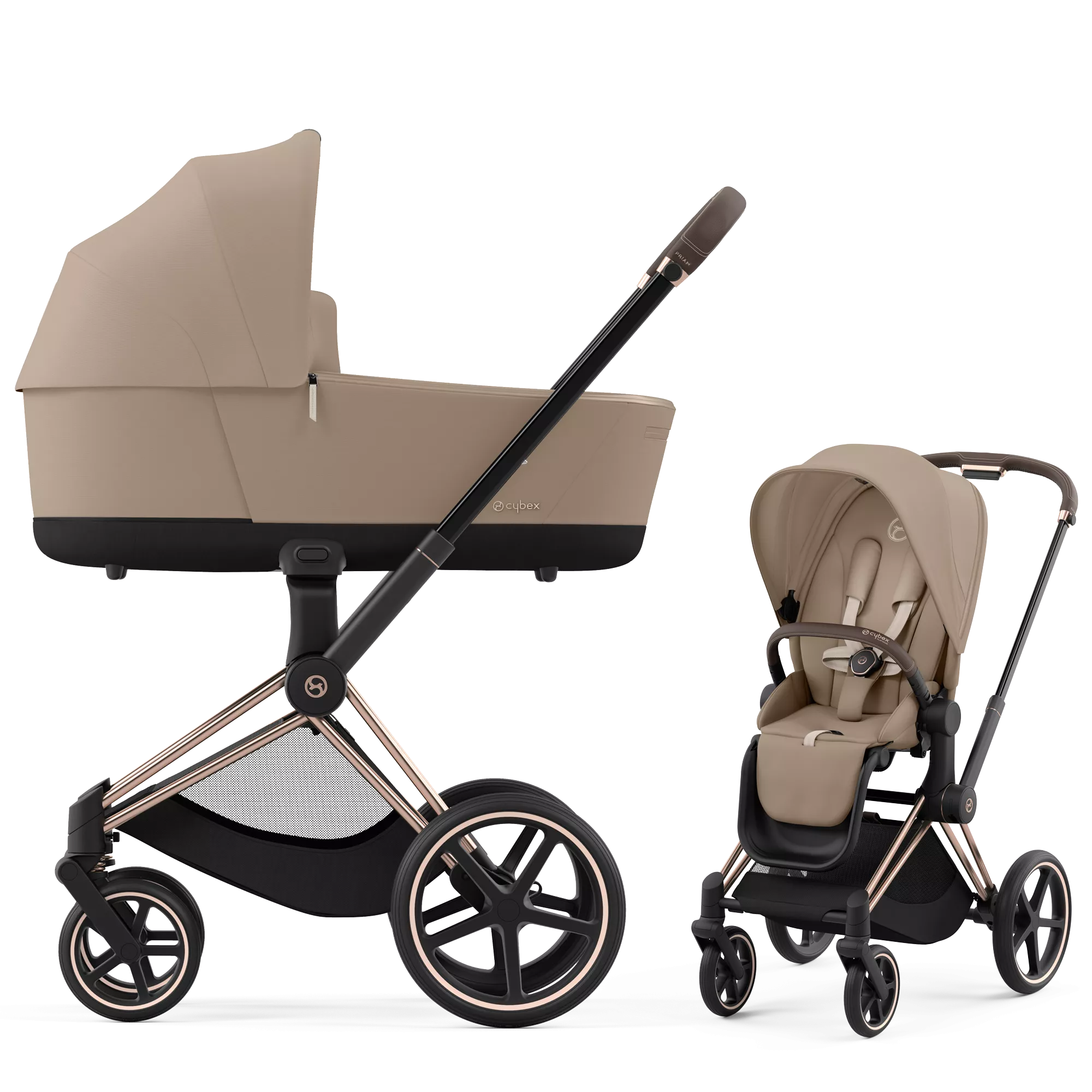 Cybex Priam 4.0 - 2w1 | Cozy Beige (Rosegold Frame)