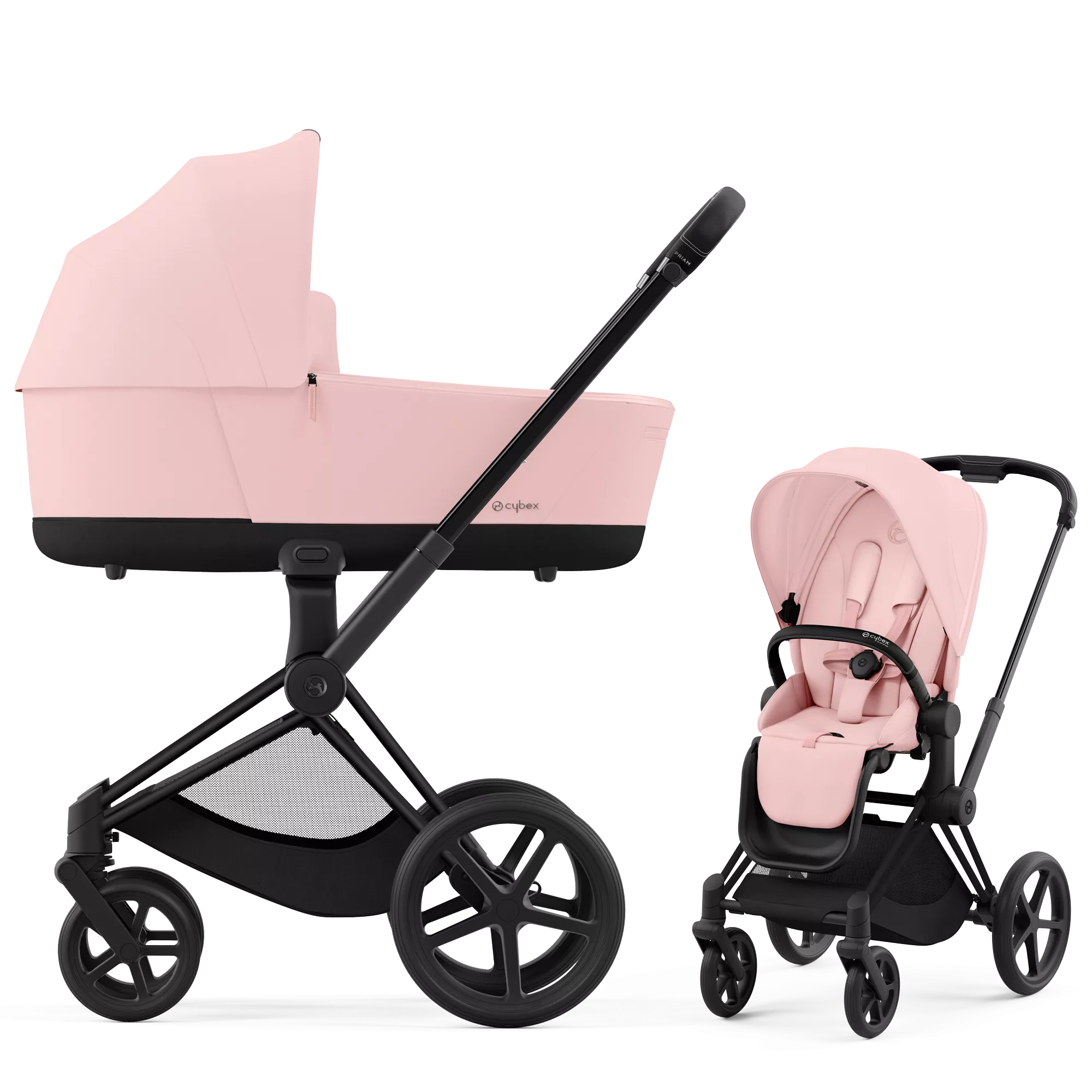 Cybex Priam 4.0 - 2w1 | Peach Pink (Matt Black Frame)