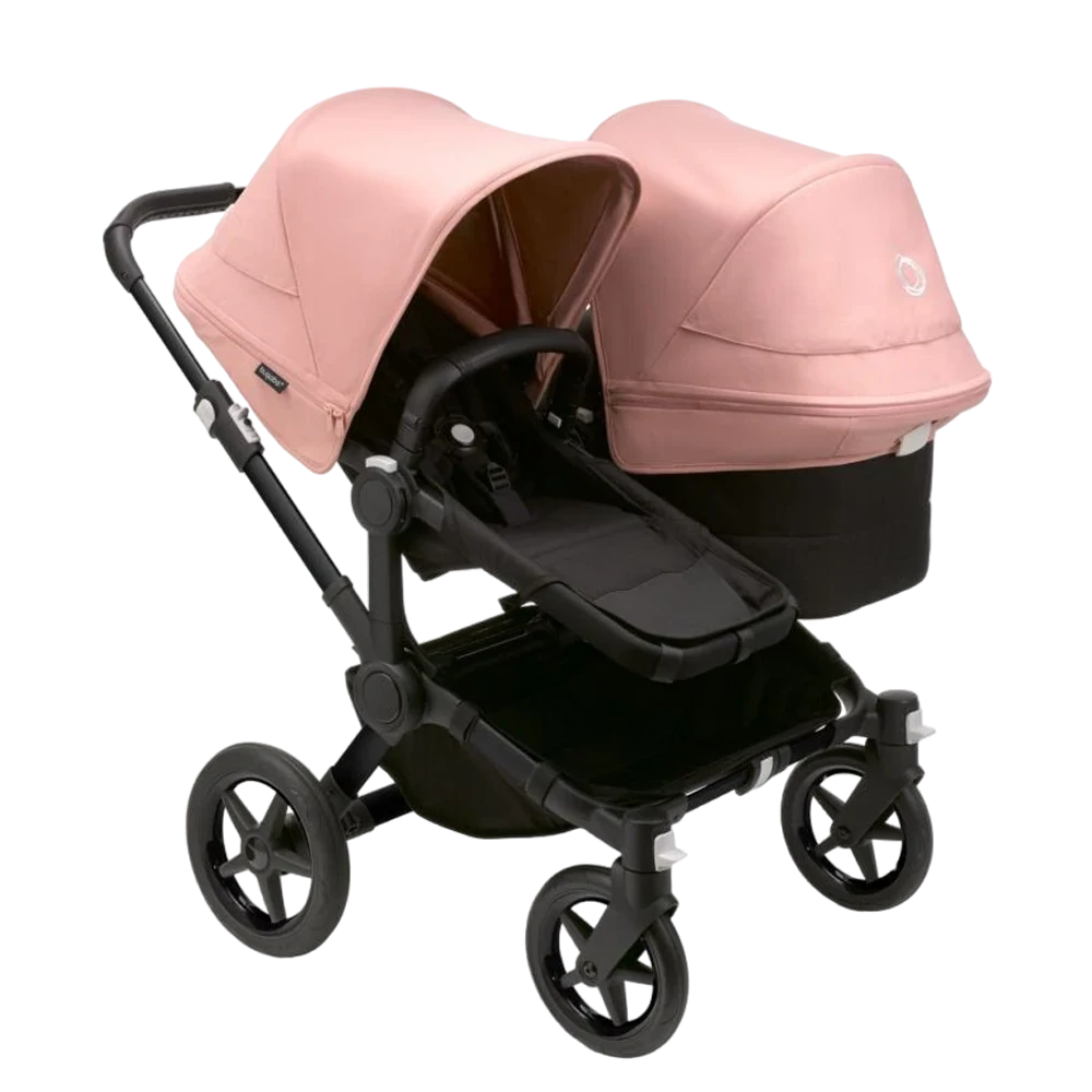 Bugaboo Donkey 5 Duo | Black-Midnight Black-Morning Pink