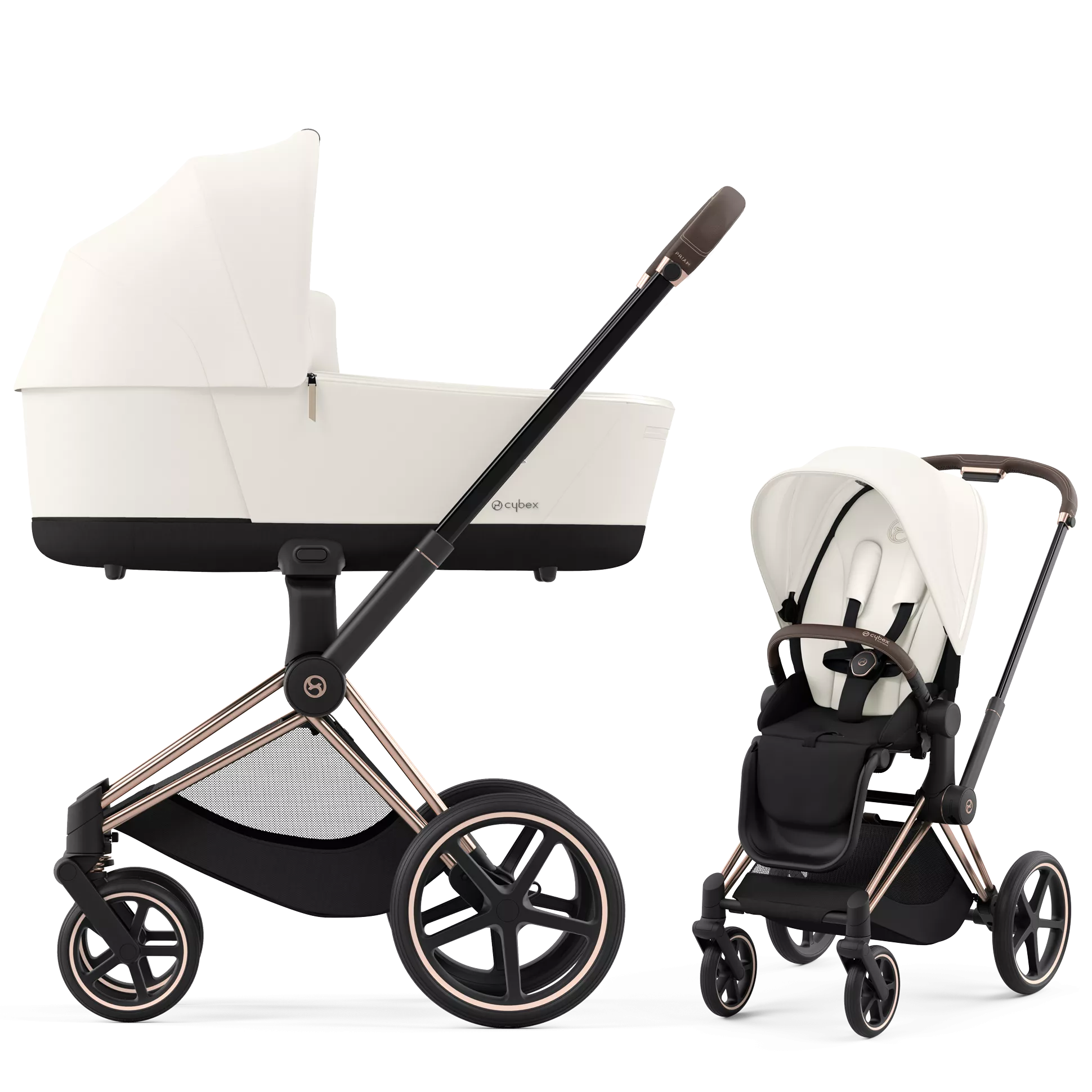 Cybex Priam 4.0 - 2w1 | Off White (Rosegold Frame)