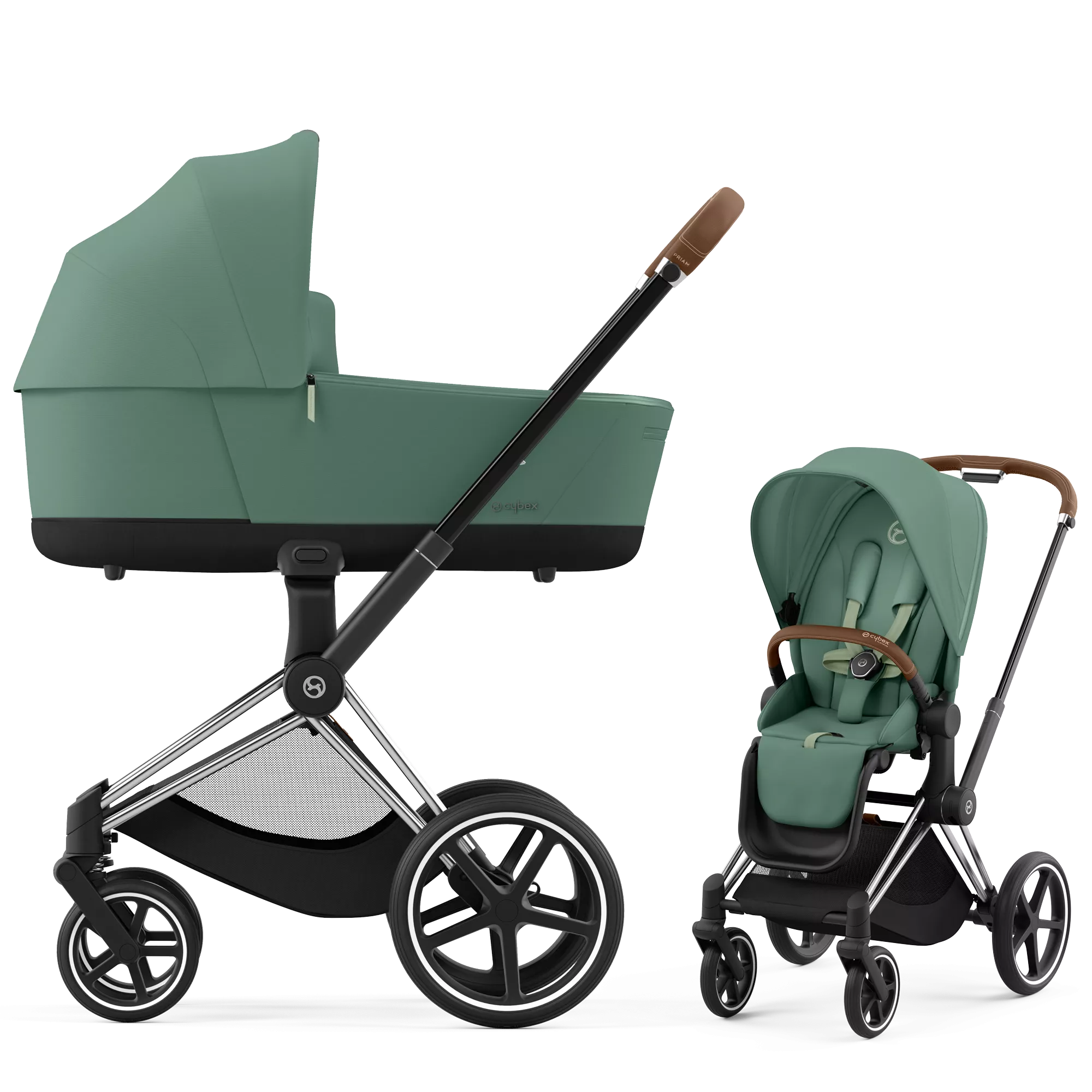 Cybex Priam 4.0 - 2w1 | Leaf Green (Chrome Brown Frame)