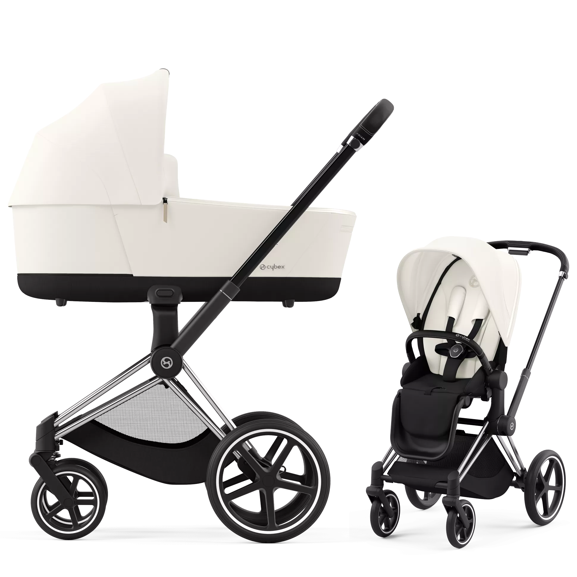 Cybex Priam 4.0 - 2w1 | Off White (Chrome Black Frame)